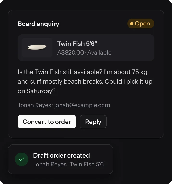 An open board enquiry for the Twin Fish 5'6"