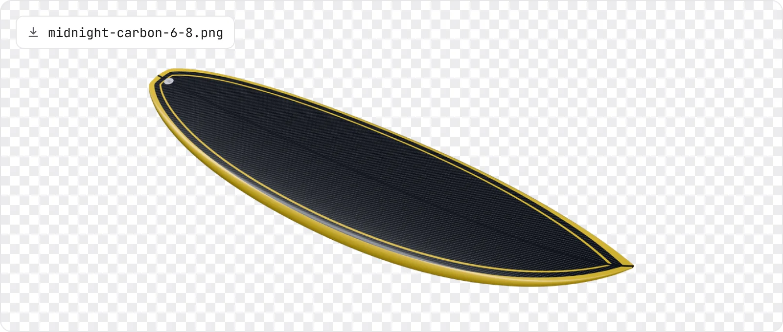 A transparent PNG snapshot of Midnight Carbon 6'8", saved as midnight-carbon-6-8.png